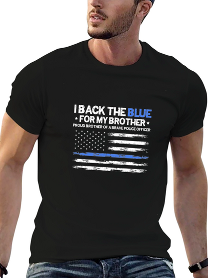 I Back The Blue T-Shirt - Proud Police Brother