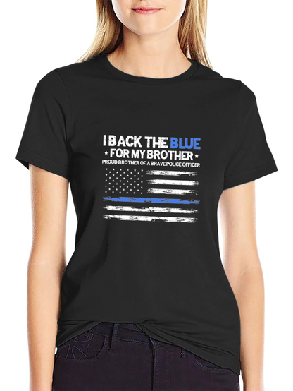 I Back The Blue T-Shirt - Proud Police Brother
