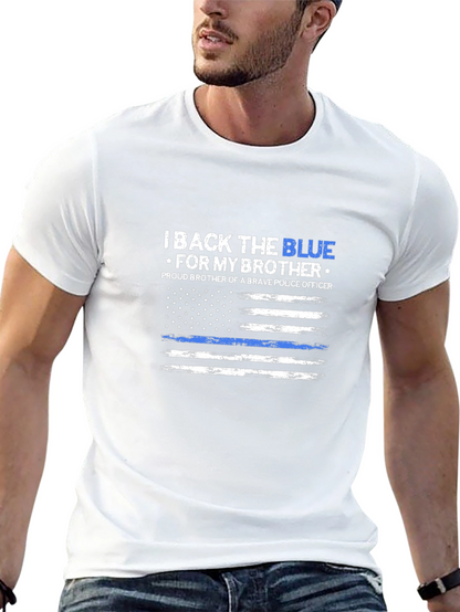 I Back The Blue T-Shirt - Proud Police Brother