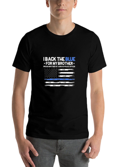 I Back The Blue T-Shirt - Proud Police Brother
