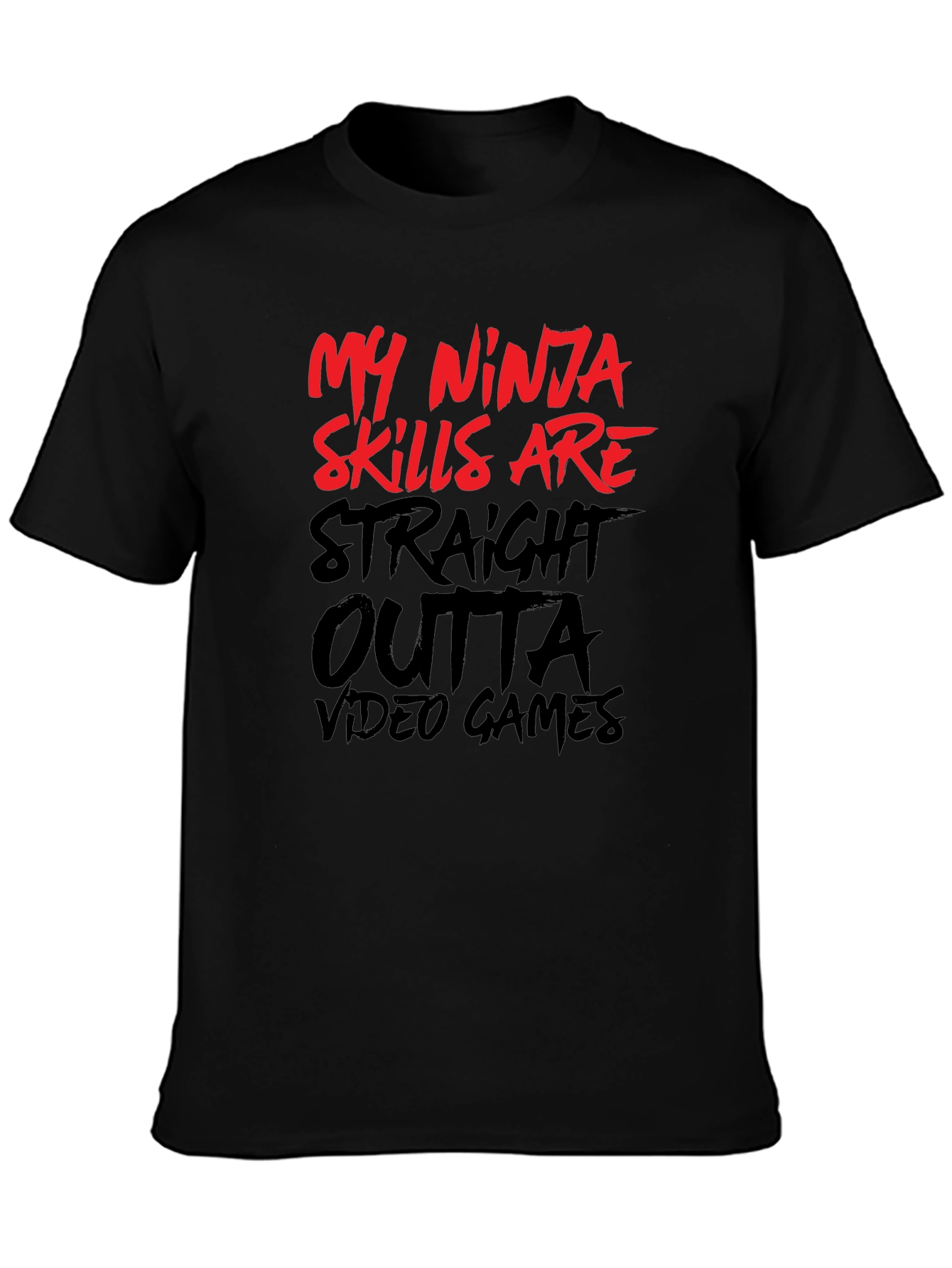 My Ninja Skills Video Game Black T-Shirt