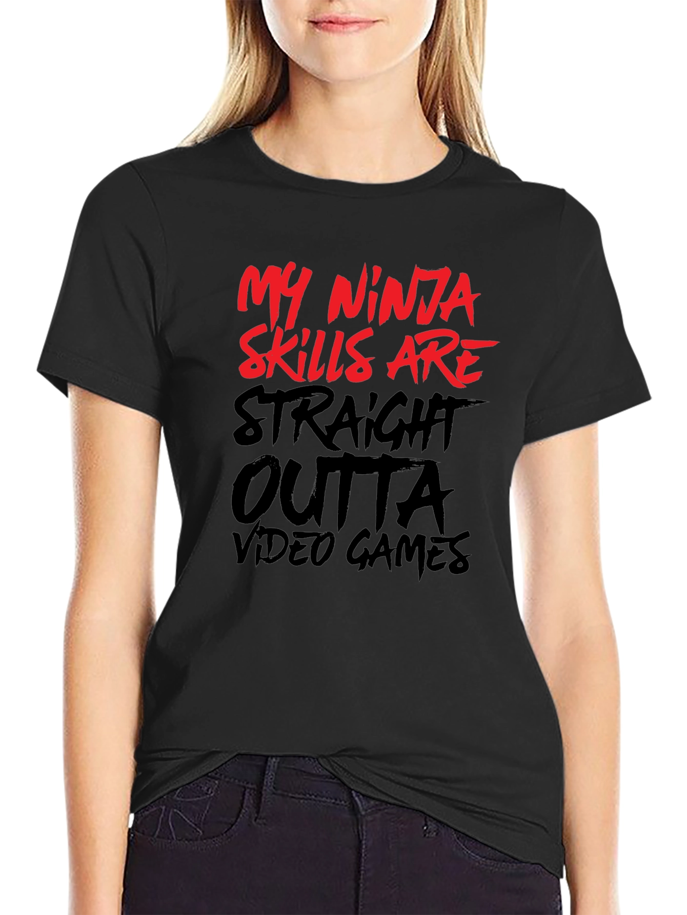My Ninja Skills Video Game Black T-Shirt