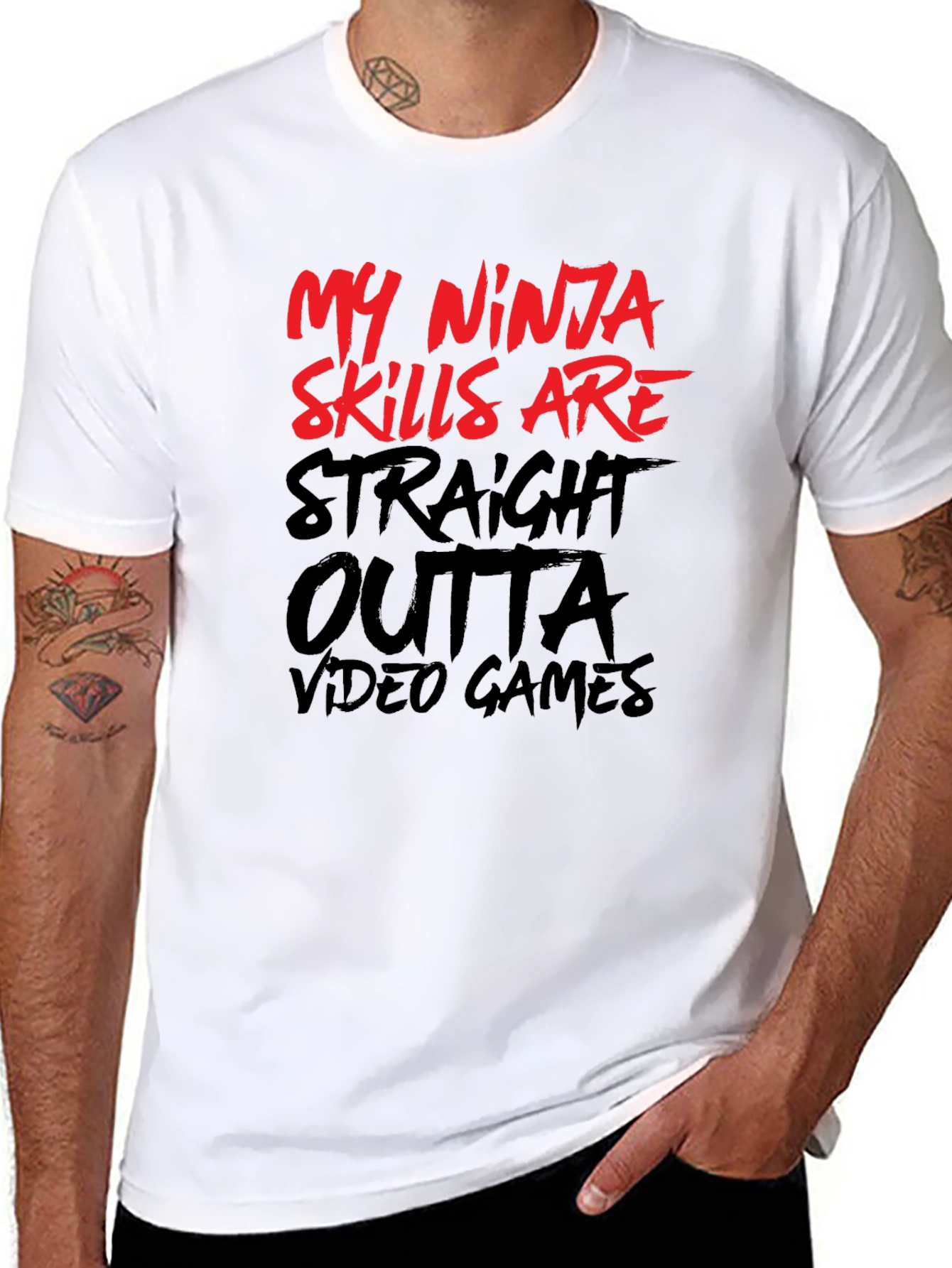 My Ninja Skills Video Game Black T-Shirt