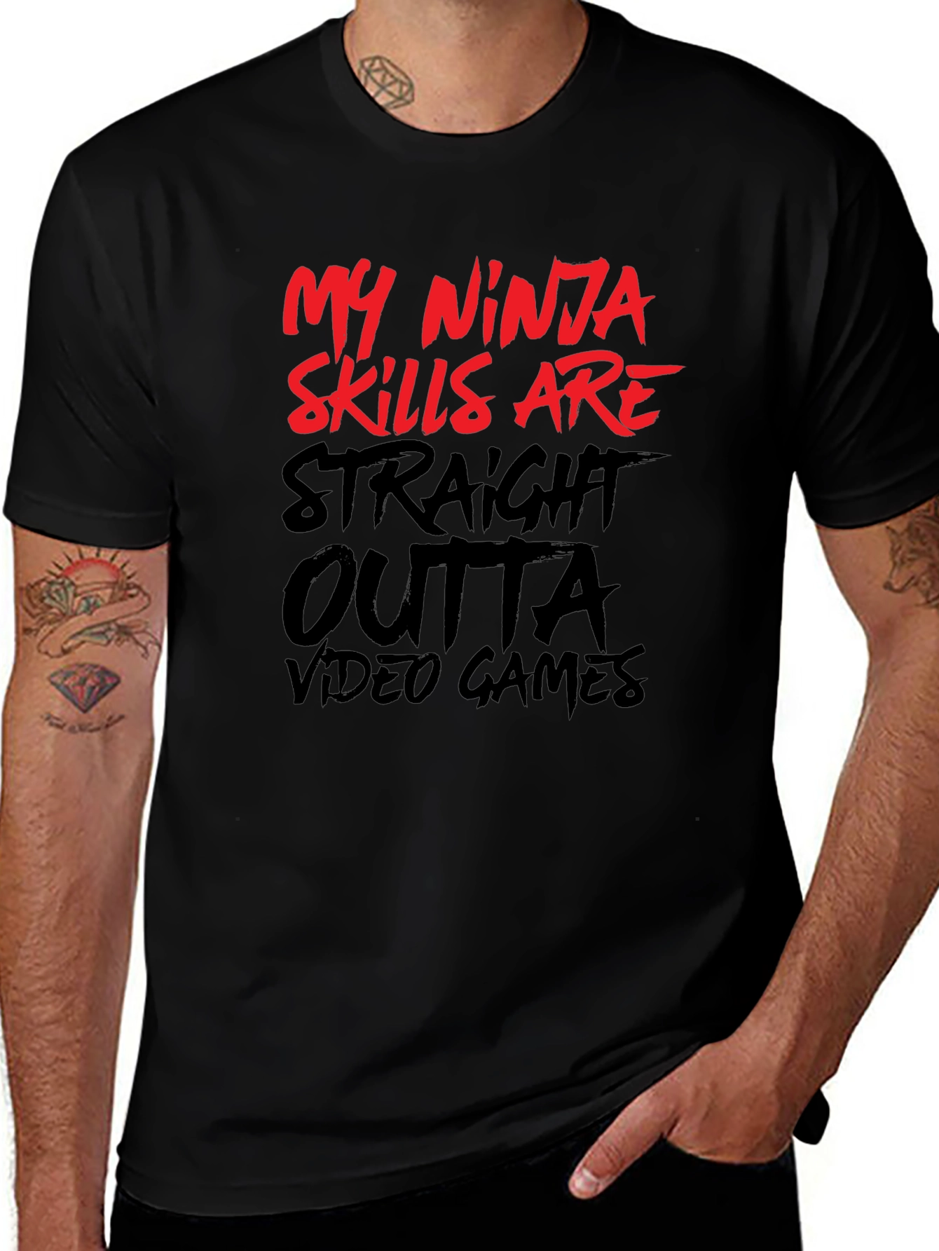 My Ninja Skills Video Game Black T-Shirt