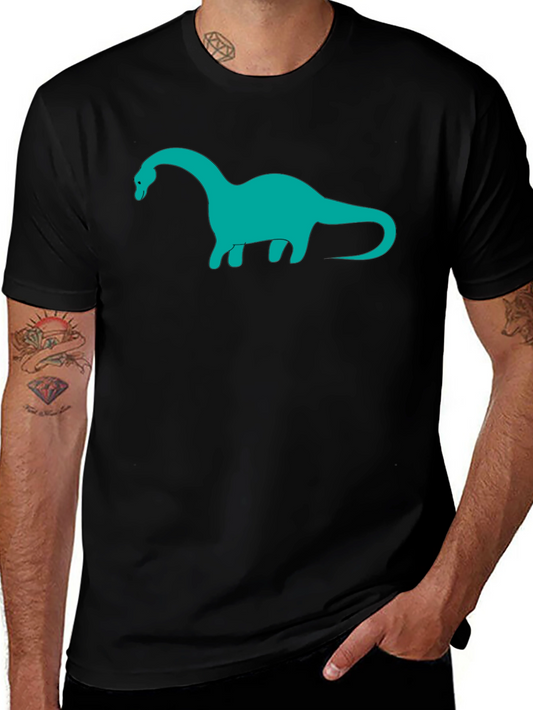 Dinosaur Graphic Tee - Black Cotton Blend