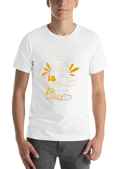 Bed Is My Happy Place Graphic Tee - Black