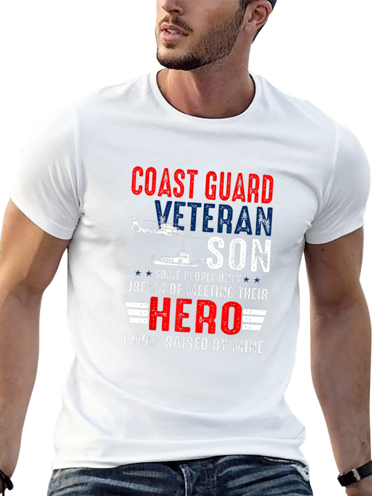 Coast Guard Veteran Son T-Shirt Hero
