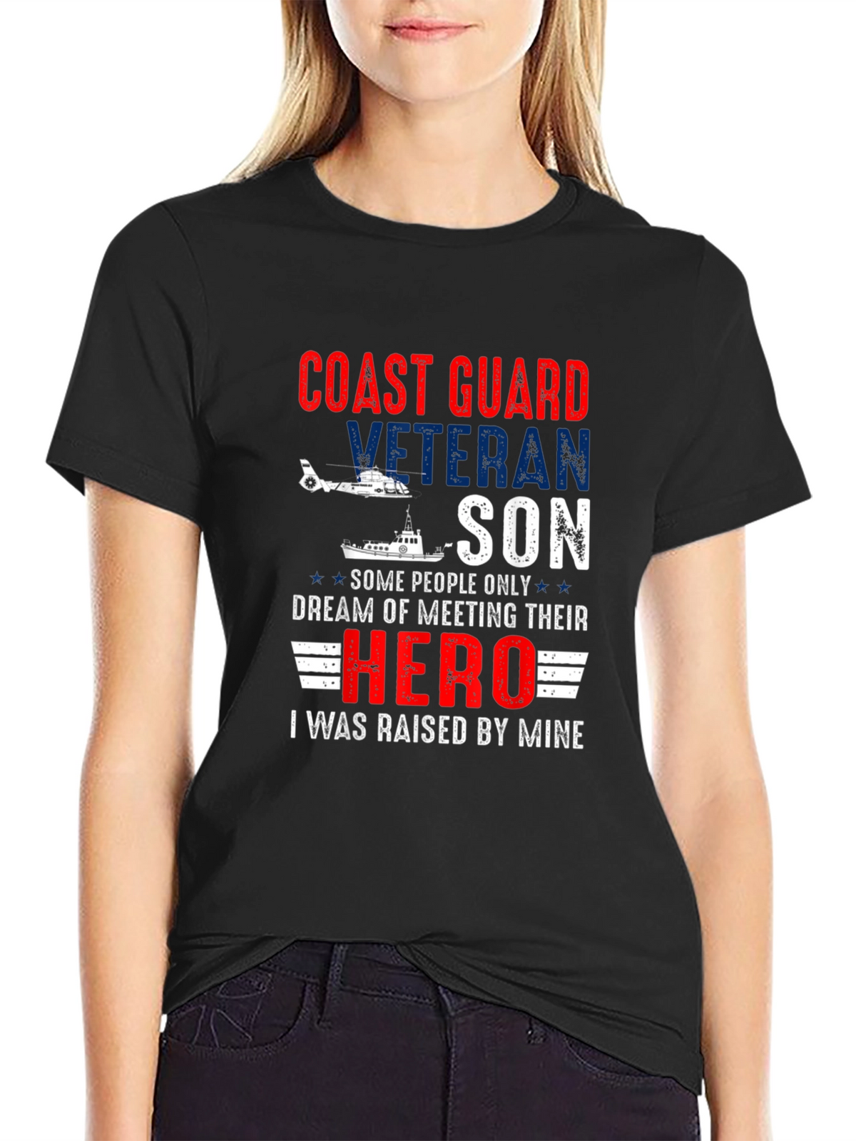 Coast Guard Veteran Son T-Shirt Hero