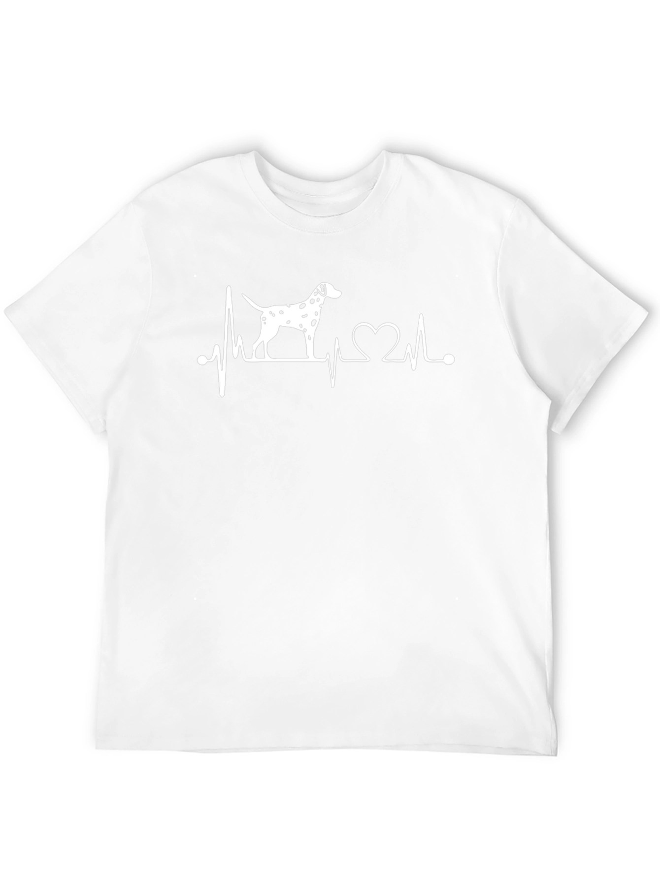 Dog Lover Heartbeat T-Shirt - Dalmatian Design