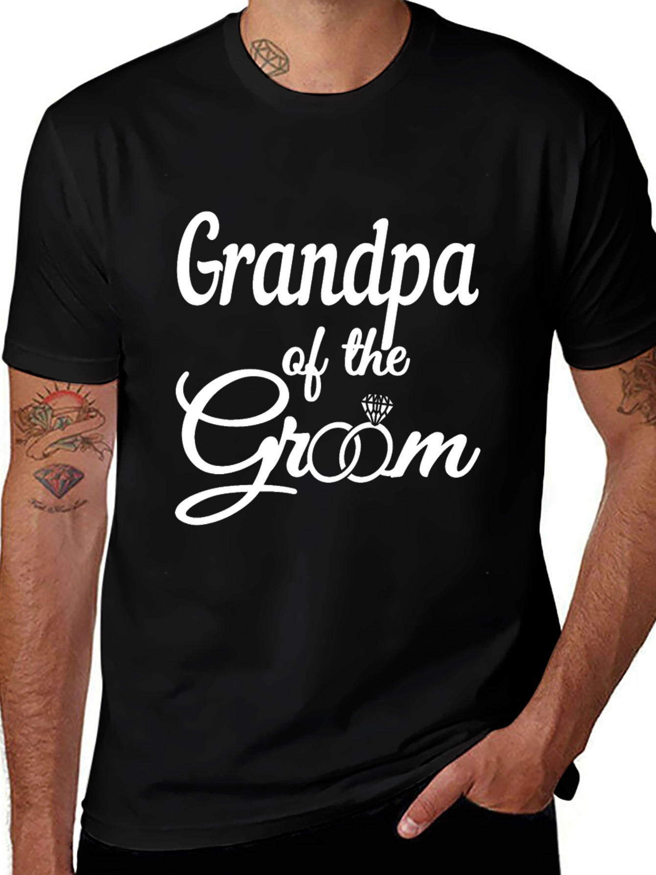 Grandpa of the Groom T-Shirt - Wedding Party Apparel