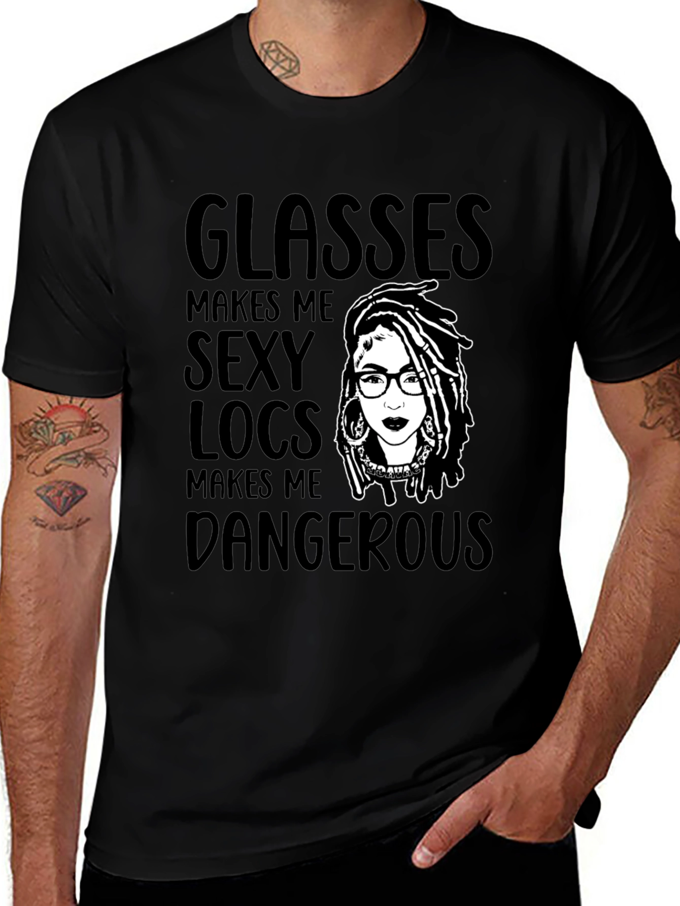Glasses Makes Me Sexy Locs T-Shirt