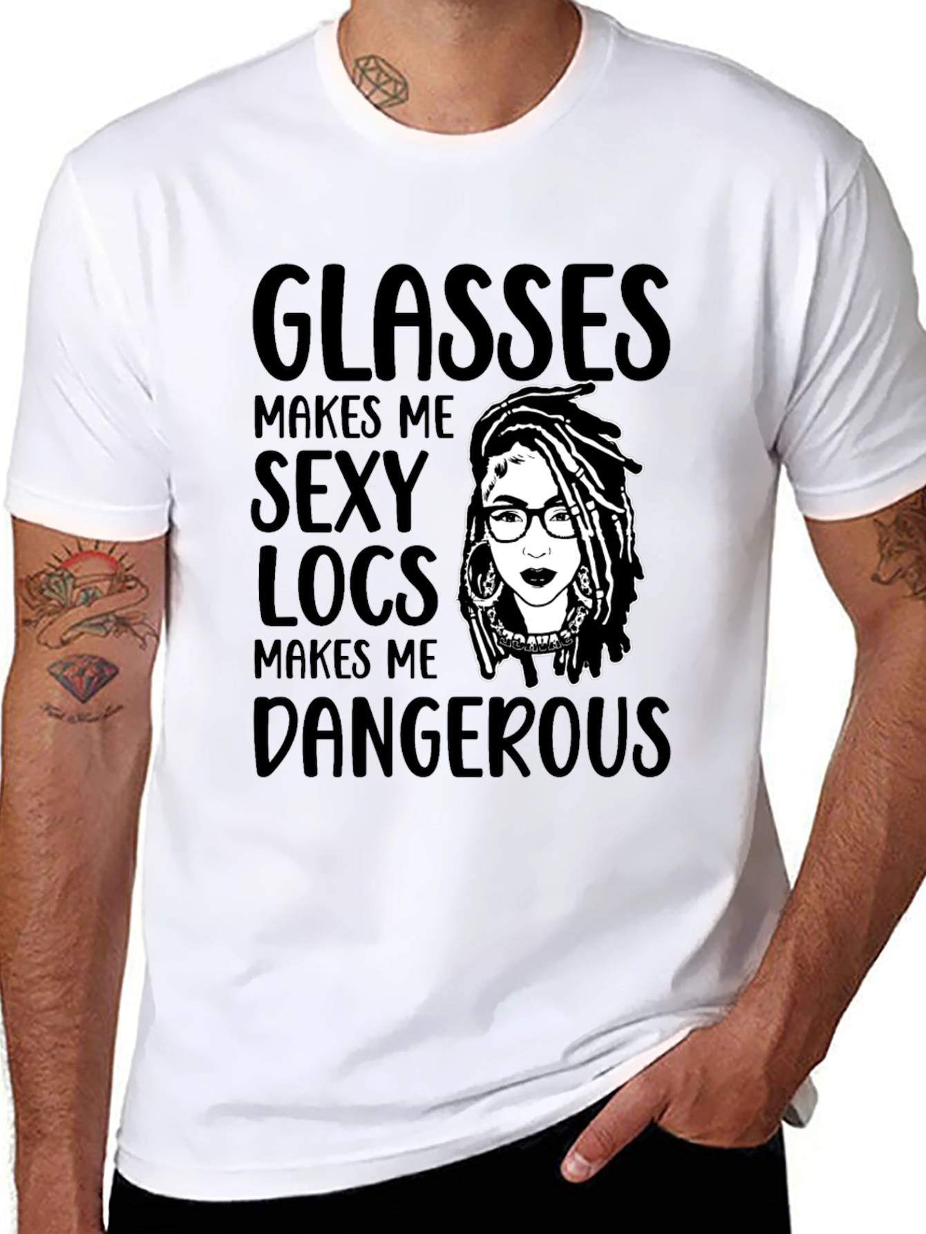 Glasses Makes Me Sexy Locs T-Shirt