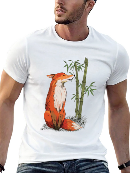 Fox and Bamboo Graphic Tee - Black