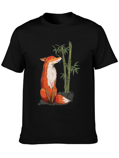 Fox and Bamboo Graphic Tee - Black