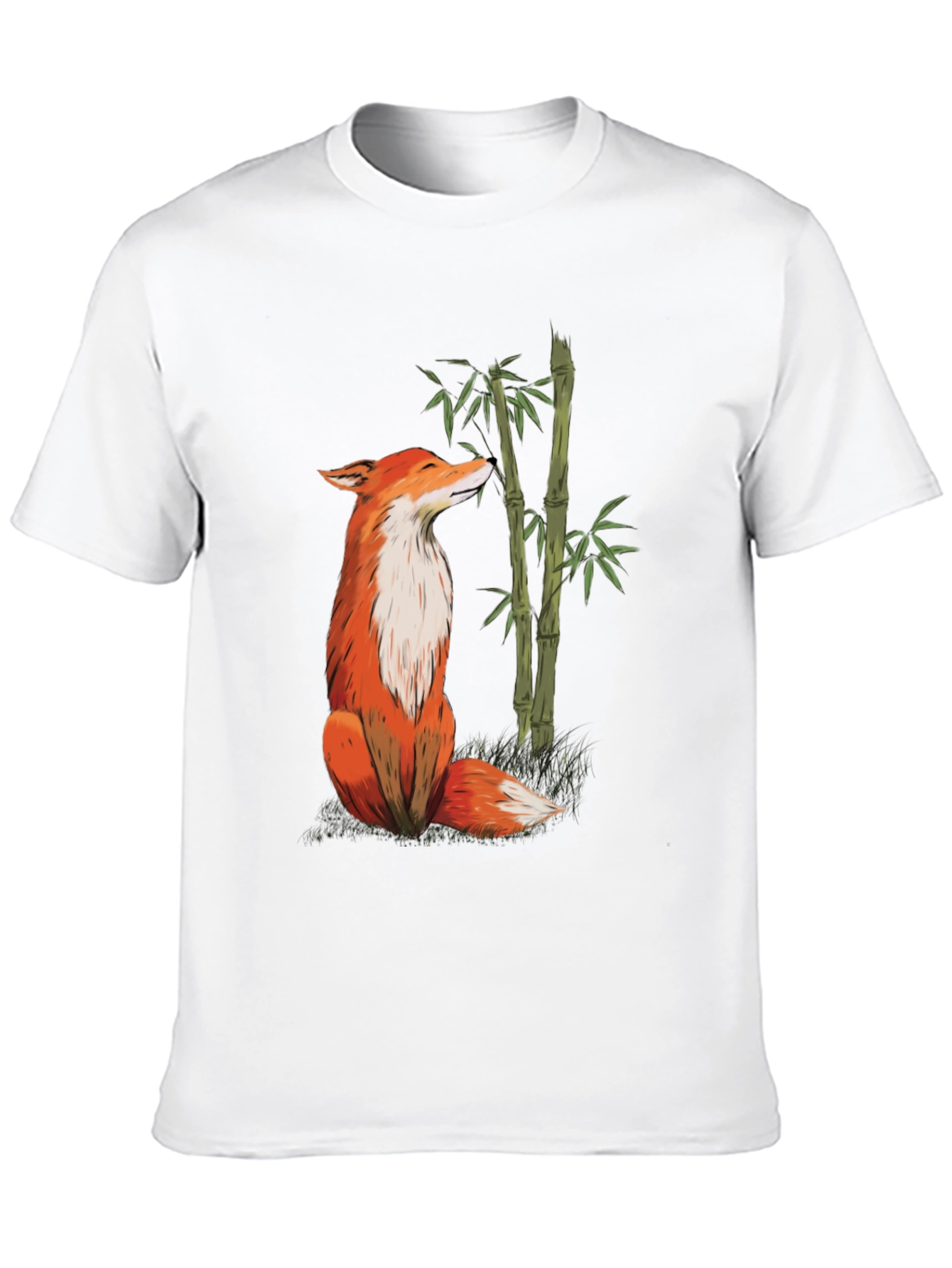 Fox and Bamboo Graphic Tee - Black