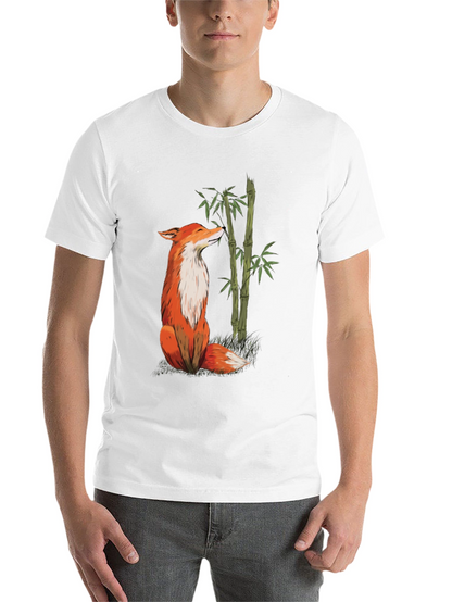 Fox and Bamboo Graphic Tee - Black