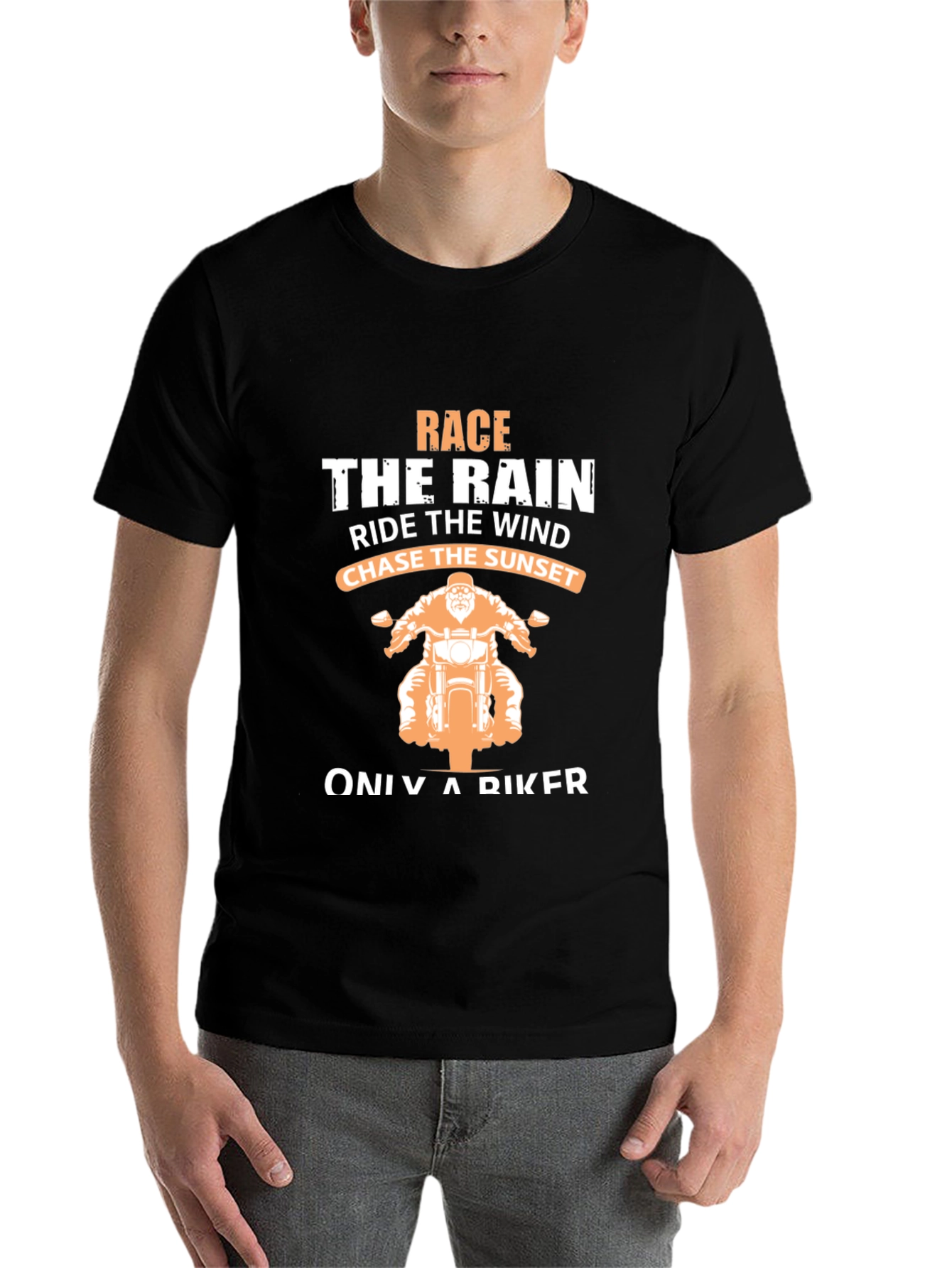 Biker T-Shirt: Race The Rain