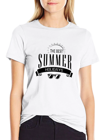 The Best Summer Holidays Black T-Shirt