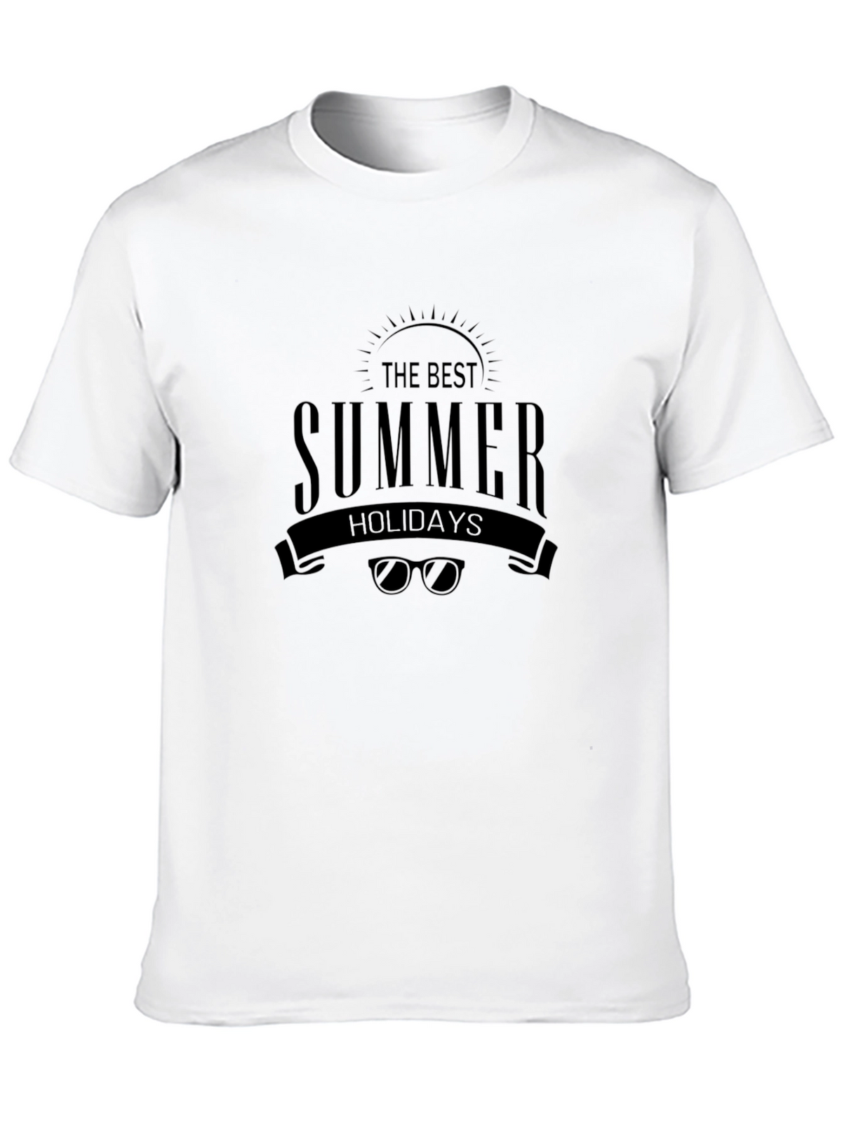 The Best Summer Holidays Black T-Shirt