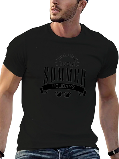 The Best Summer Holidays Black T-Shirt
