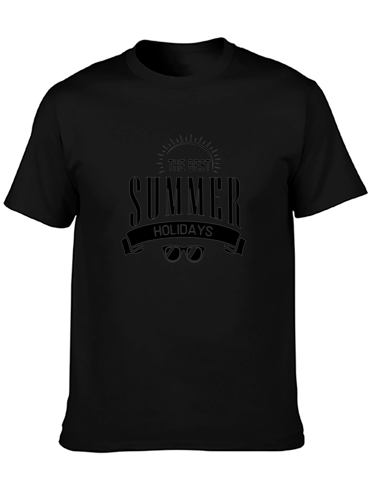 The Best Summer Holidays Black T-Shirt