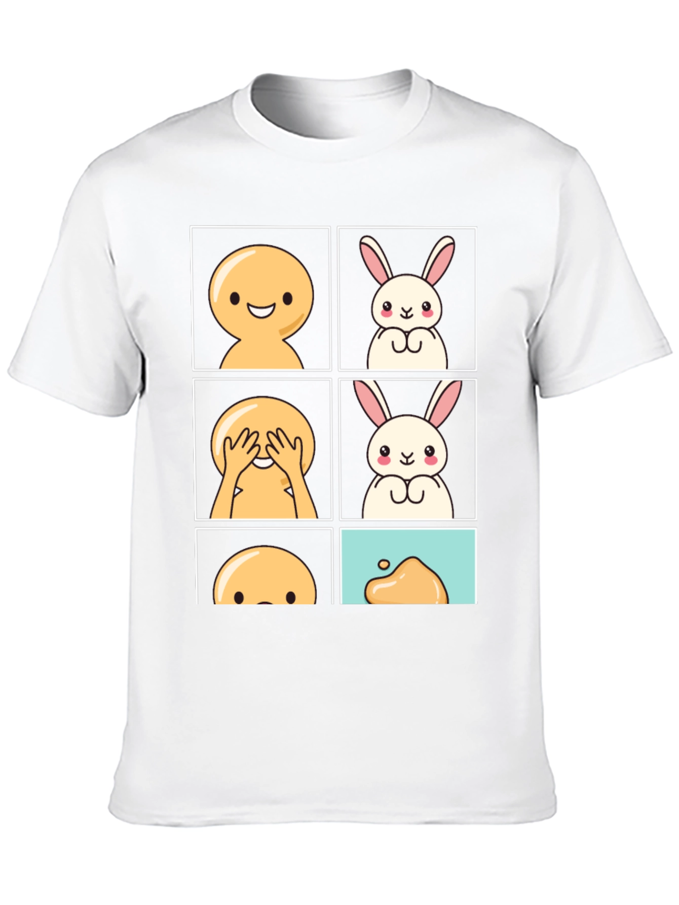 Peek-a-Boo Bunny Graphic Tee - Comfy Cotton