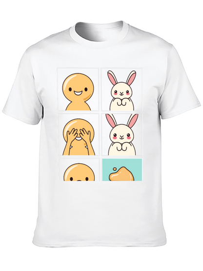Peek-a-Boo Bunny Graphic Tee - Comfy Cotton
