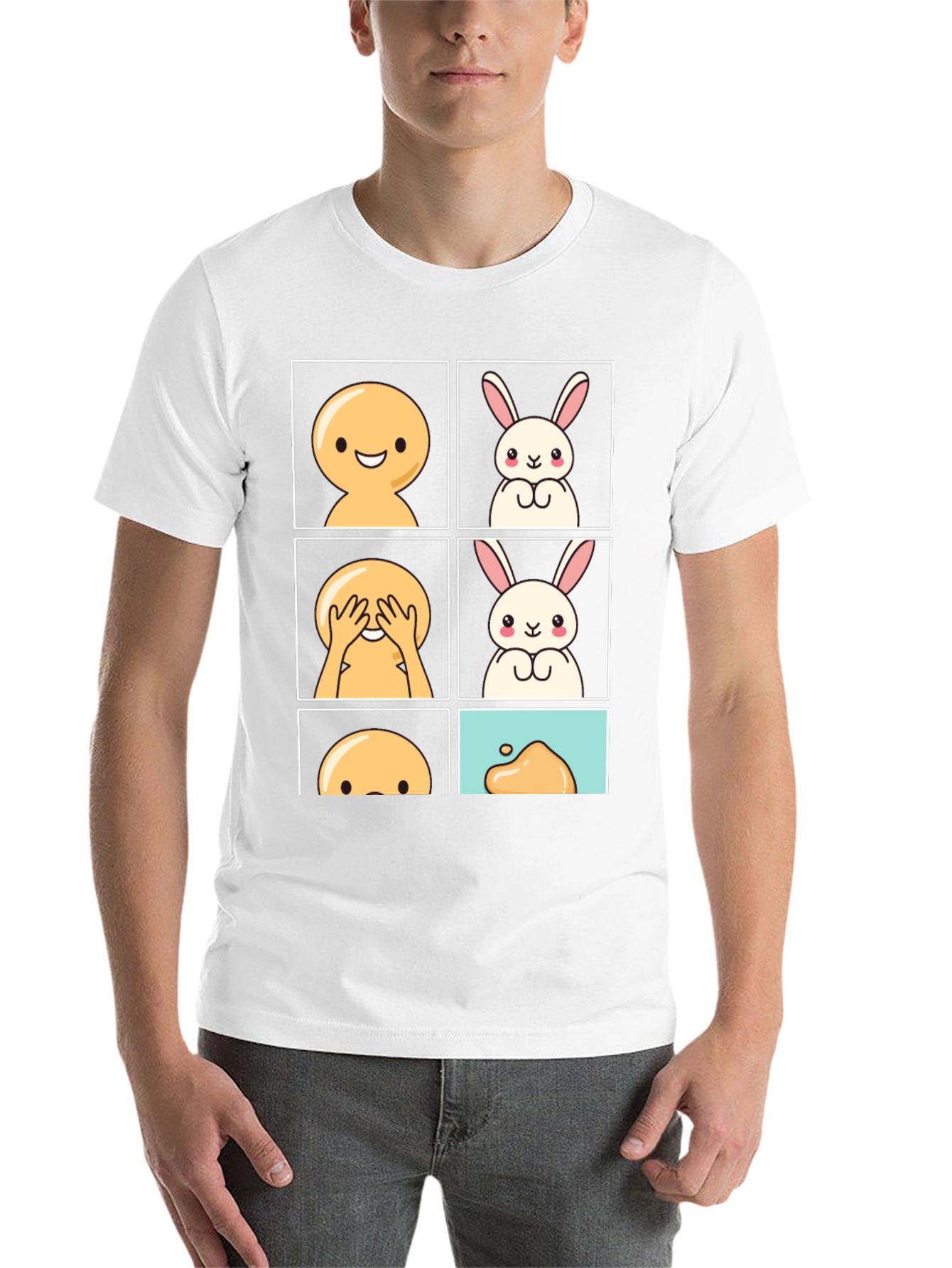 Peek-a-Boo Bunny Graphic Tee - Comfy Cotton