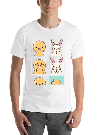 Peek-a-Boo Bunny Graphic Tee - Comfy Cotton