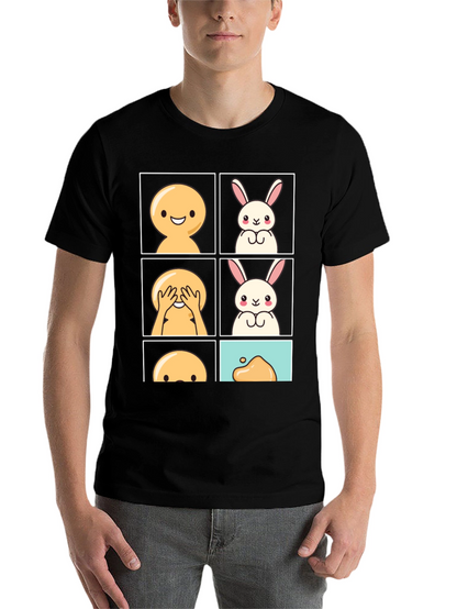 Peek-a-Boo Bunny Graphic Tee - Comfy Cotton