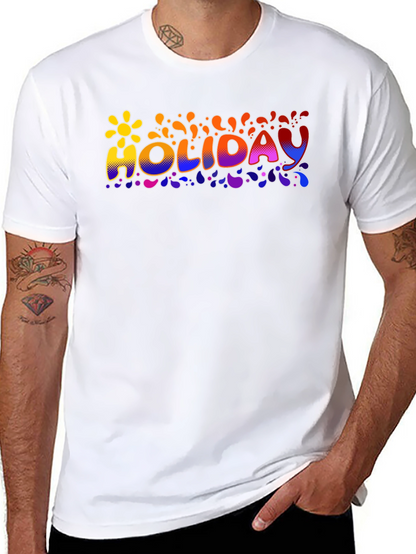 Holiday Graphic Print Crew Neck T-Shirt