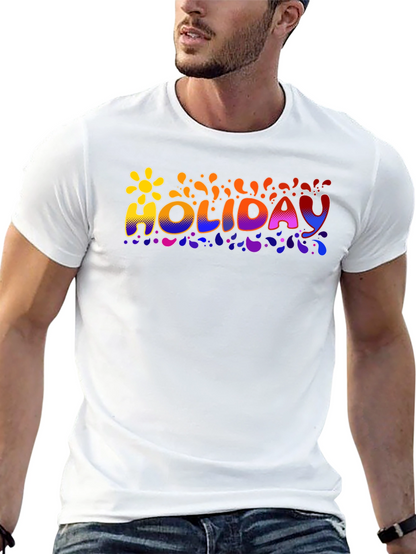Holiday Graphic Print Crew Neck T-Shirt