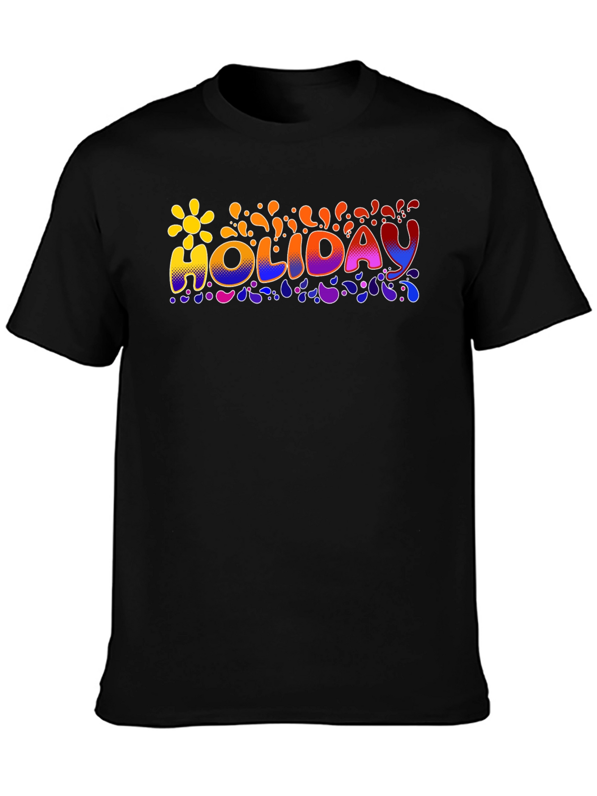 Holiday Graphic Print Crew Neck T-Shirt