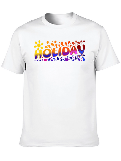 Holiday Graphic Print Crew Neck T-Shirt