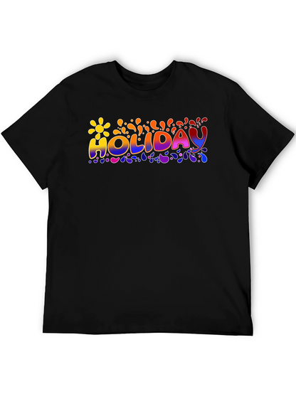 Holiday Graphic Print Crew Neck T-Shirt