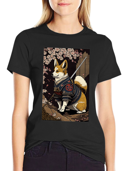 Samurai Corgi Graphic Tee