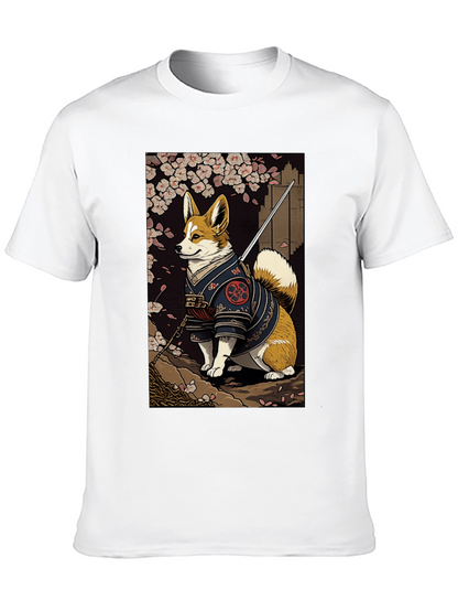 Samurai Corgi Graphic Tee