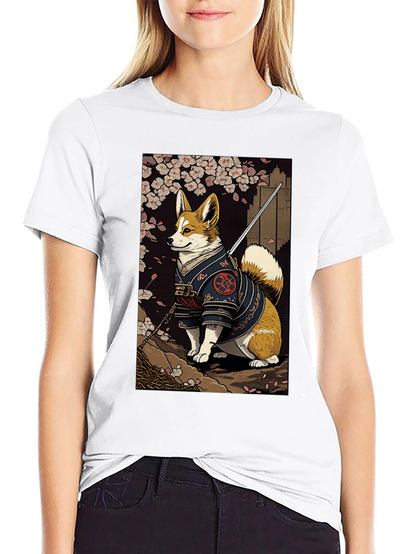Samurai Corgi Graphic Tee