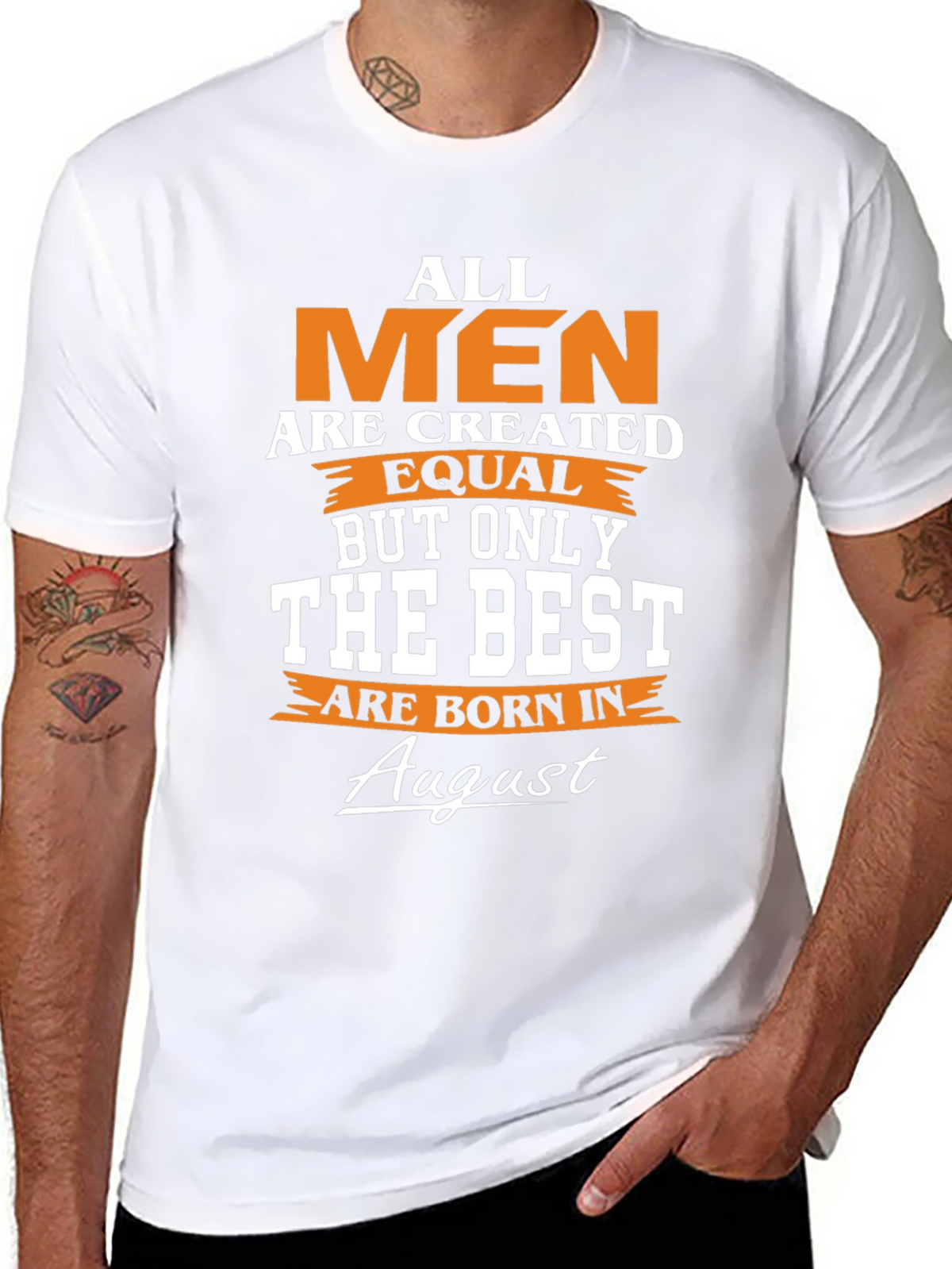 Born in August Mens T-Shirt