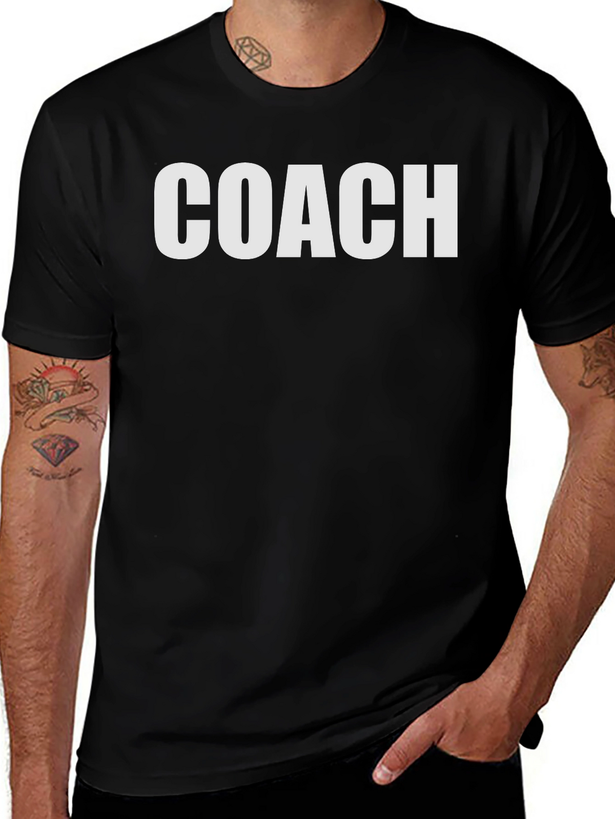 Coach Graphic T-Shirt - Black Crew Neck Tee