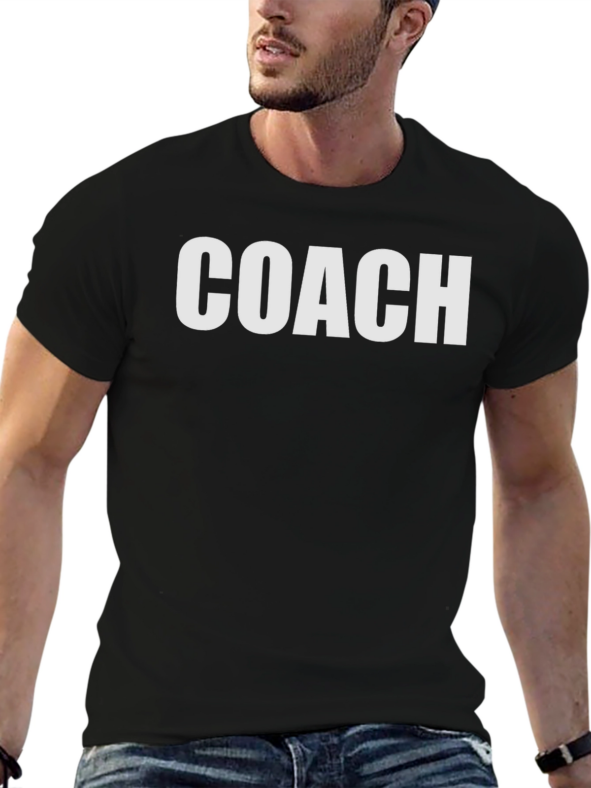 Coach Graphic T-Shirt - Black Crew Neck Tee
