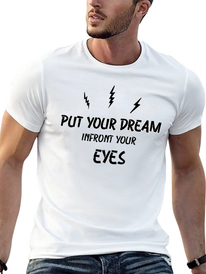 Dream Eyes Graphic Tee - Black Cotton T-Shirt