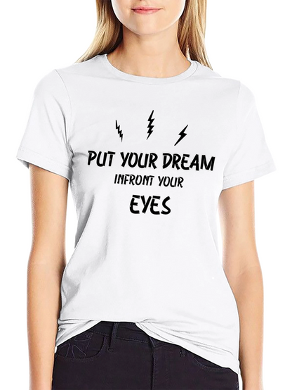 Dream Eyes Graphic Tee - Black Cotton T-Shirt