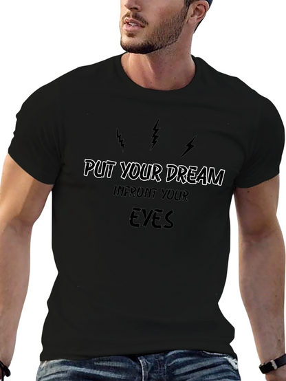 Dream Eyes Graphic Tee - Black Cotton T-Shirt