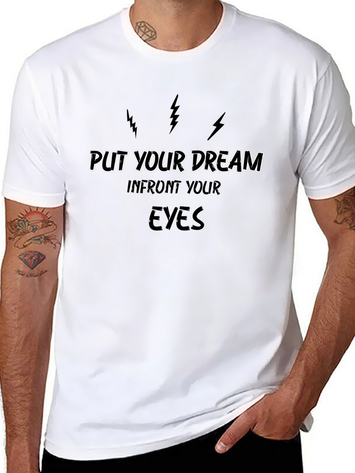 Dream Eyes Graphic Tee - Black Cotton T-Shirt