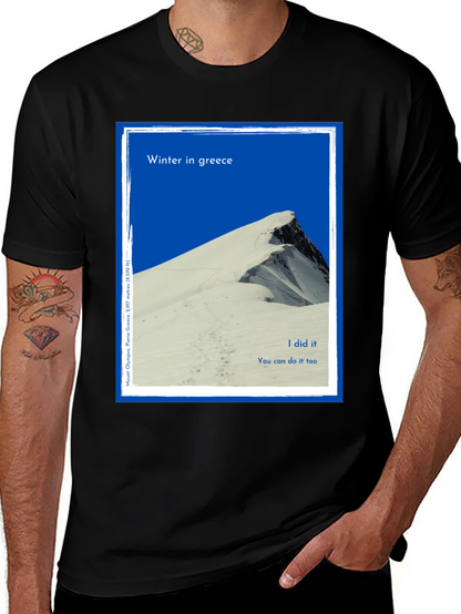 Winter Greece Mountain T-Shirt