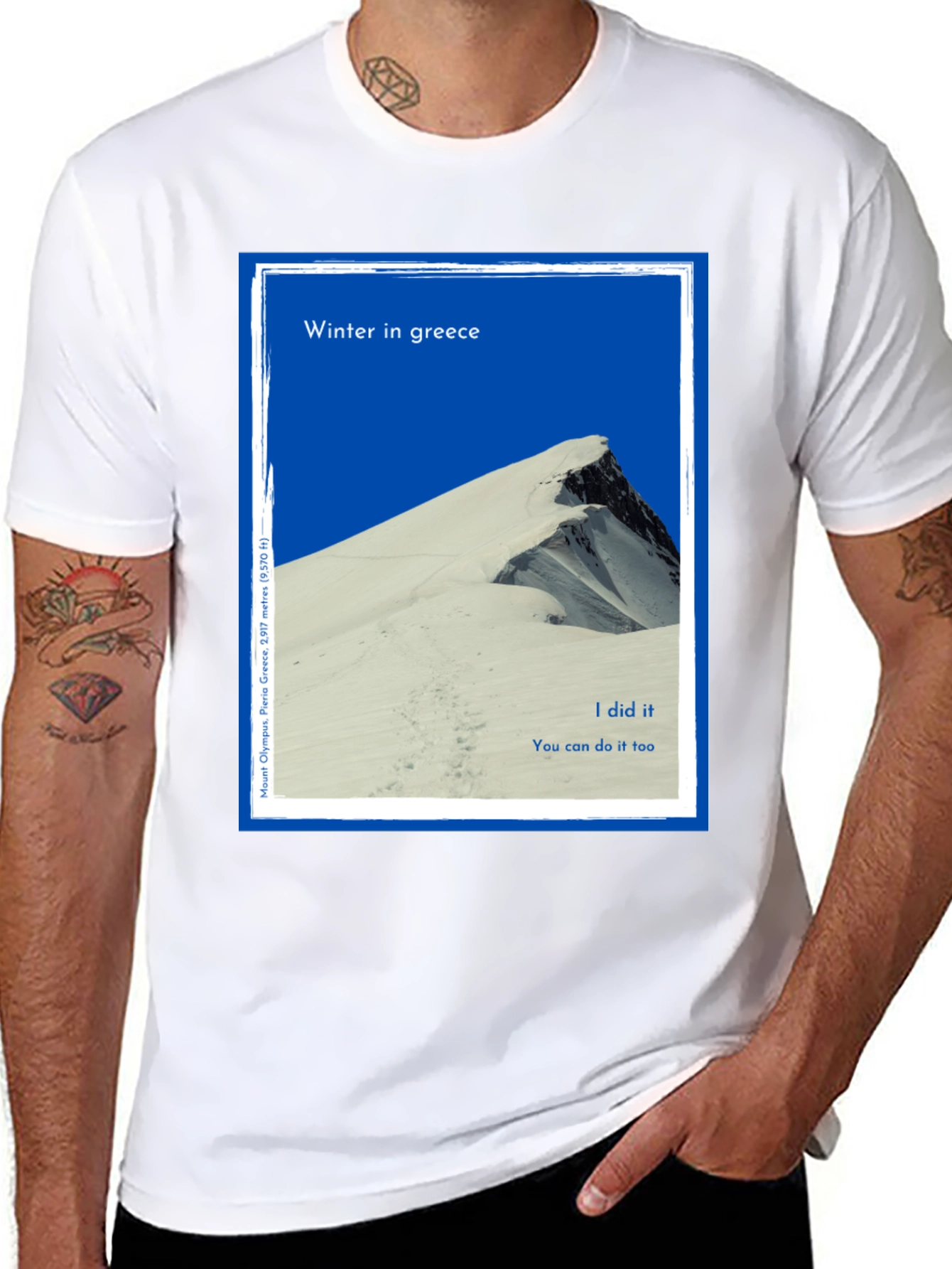 Winter Greece Mountain T-Shirt