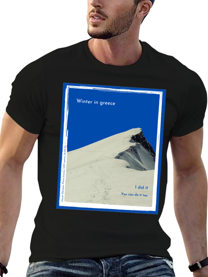 Winter Greece Mountain T-Shirt