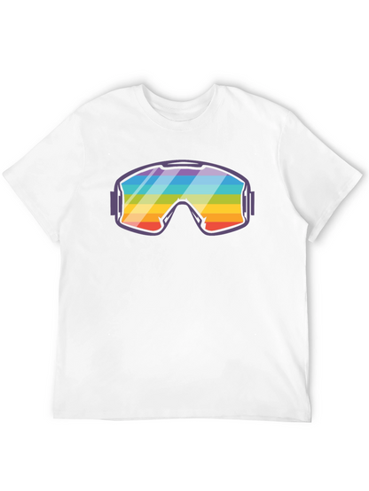 Rainbow Ski Goggles Graphic Tee - Cool & Comfy!