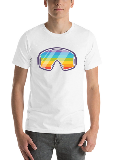 Rainbow Ski Goggles Graphic Tee - Cool & Comfy!